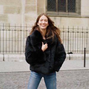 Rouje Zoe Jacket - Black Faux Fur